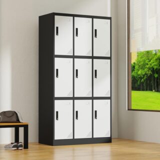 Executive Desk, Reception desk, 4-way workstation, filing cabinet, 2-door wooden credenza, movable pedestal,