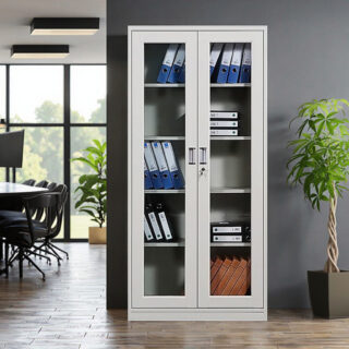 2 Door Full Glass Office Filling Cabinet