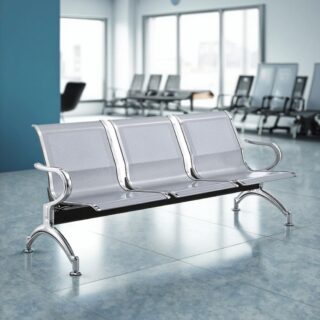 Mesh chair, cabinet, 2-Dood wooden credenza, Movable pedestal, Dining table,