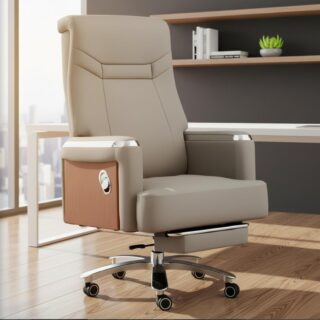 2-Way Office workstation, Mahogany coat hanger, 2-door wooden credenza, Filing cabinet, Dining table, Dressing table, Mesh Office chair,