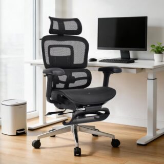 Executive desk, Reception desk, Mahogany coat hanger, movable pedestal, Filing cabinet, fireproof safe, mesh office chair, CEO Recliner seat,