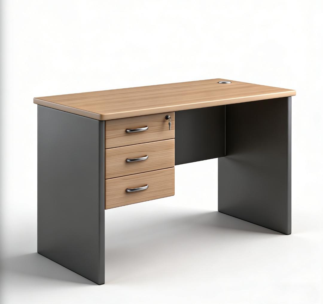 4-Way workstation, Reception desk, Movable pedestal, 2-Door wooden credenza, Executive desks, Office chairs, Dressing table, Fireproof safe, Filing cabinet,