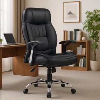 Executive desk, Workstation, Reception desk, Foldable seat, Mesh chair, Movable pedestal, 2-Door wooden credenza, Filing cabinet, Fireproof safe,