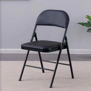 Fireproof safe, Filing cabinet, 2-Door wooden credenza, Movable pedestal, Executive office desk, Office chairs, Waiting bench, Coat hangers,