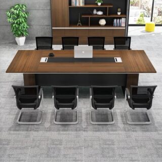 Boardroom table, Office waiting sofa, Reception desk, Conference seats, File cabinet, 2-Door wooden credenza, Movable pedestal,