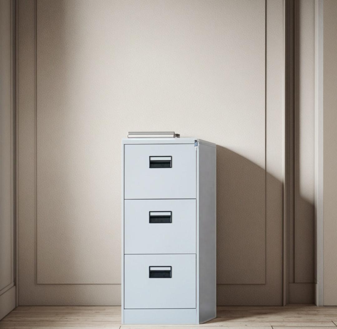 Reception desk, Workstations, Waiting bench, Coat hangers, Movable pedestal, 2-Door wooden credenza, Filing cabinet,