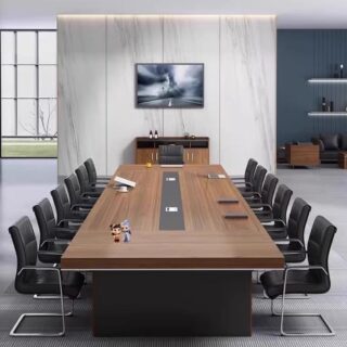 Workstations, Reception desk, Movable pedestal ,Filing cabinet 2-Door wooden credenza, Office chairs, Executive desk,