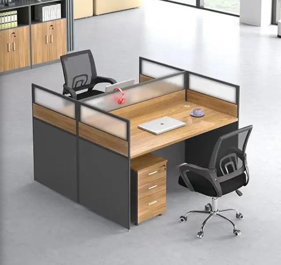 Waiting sofa, Reception desk, Workstation, Dressing table, Mahogany coat hanger, Movable pedestal, 2-Door wooden credenza,