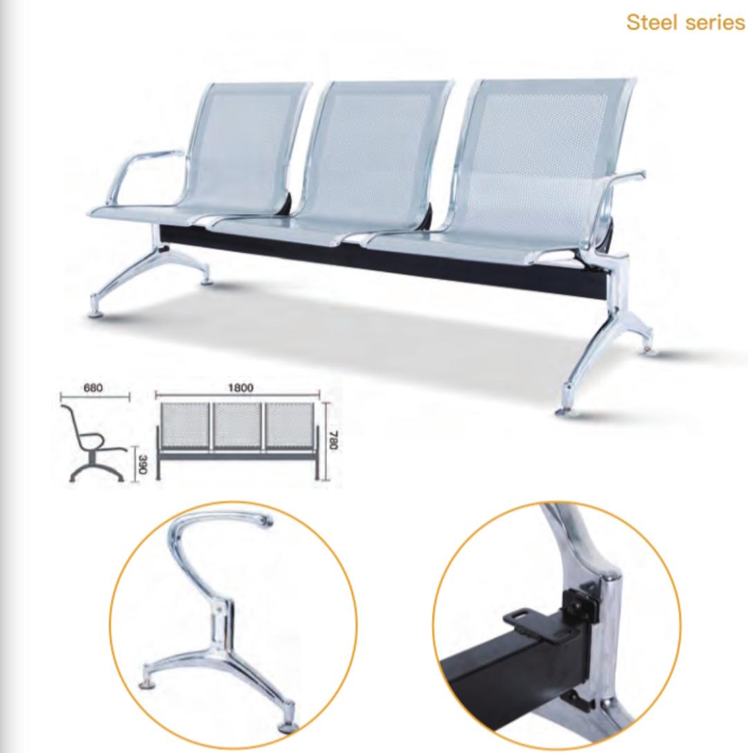 Workstations, Reception desk, Office desks, Office chairs, Fireproof safe, Boardroom table, Conference seats, Coat hangers,