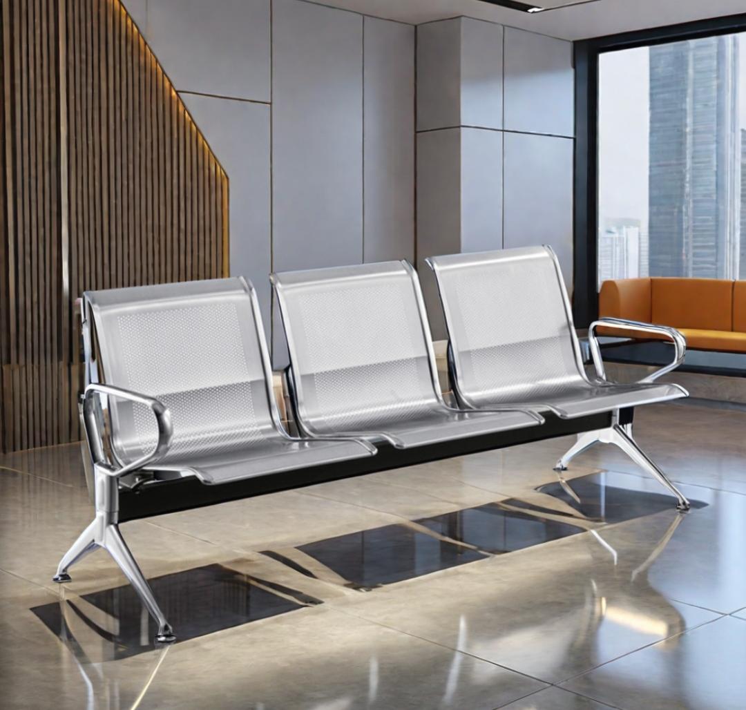 Workstations, Reception desk, Office desks, Office chairs, Fireproof safe, Boardroom table, Conference seats, Coat hangers,