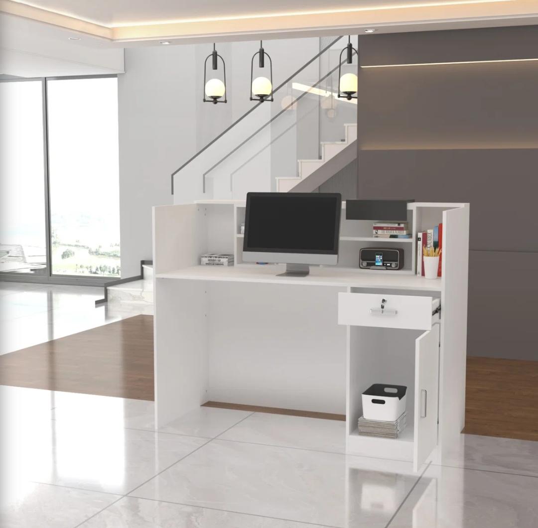 Reception desk, Workstation, Filing cabinet, Fireproof safe, Conference seats, Boardroom table, Dining table,