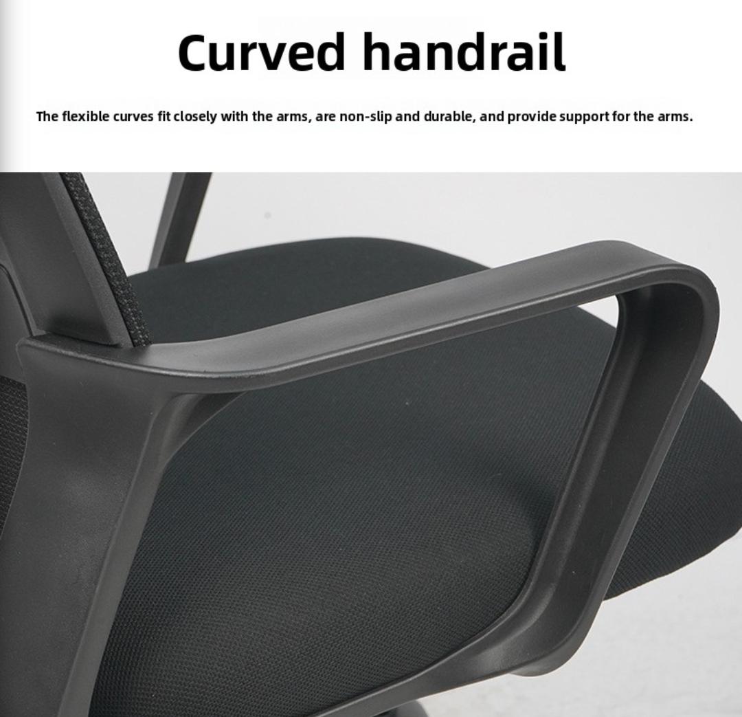 Workstations, Reception desk, Waiting bench, Boardroom table, Conference seats, Coat hangers, Filing cabinet,