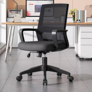 Workstations, Reception desk, Waiting bench, Boardroom table, Conference seats, Coat hangers, Filing cabinet,