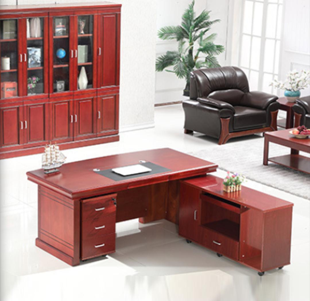 Mahogany coat hanger, Filing cabinet, Dining table, Dressing table, Height adjustable Electric table, Office chairs, Boardroom table, 2-Door wooden credenza,