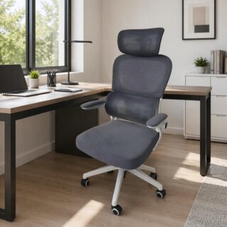 Workstation, Reception desk, 2-Door Wooden credenza, Movable pedestal, Fireproof safe, Filing cabinet, Mahogany coat hanger,