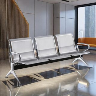 Waiting bench, Reception desk, Workstations, Office chairs , Office desk, Chest of drawers, Filing cabinet, Fireproof safe, Mahogany coat hanger, Movable pedestal, 2-Door wooden credenza,